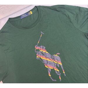 Polo Ralph Lauren Mens T-shirt Classic Fit Graphic Logo Size XL Hunter Green